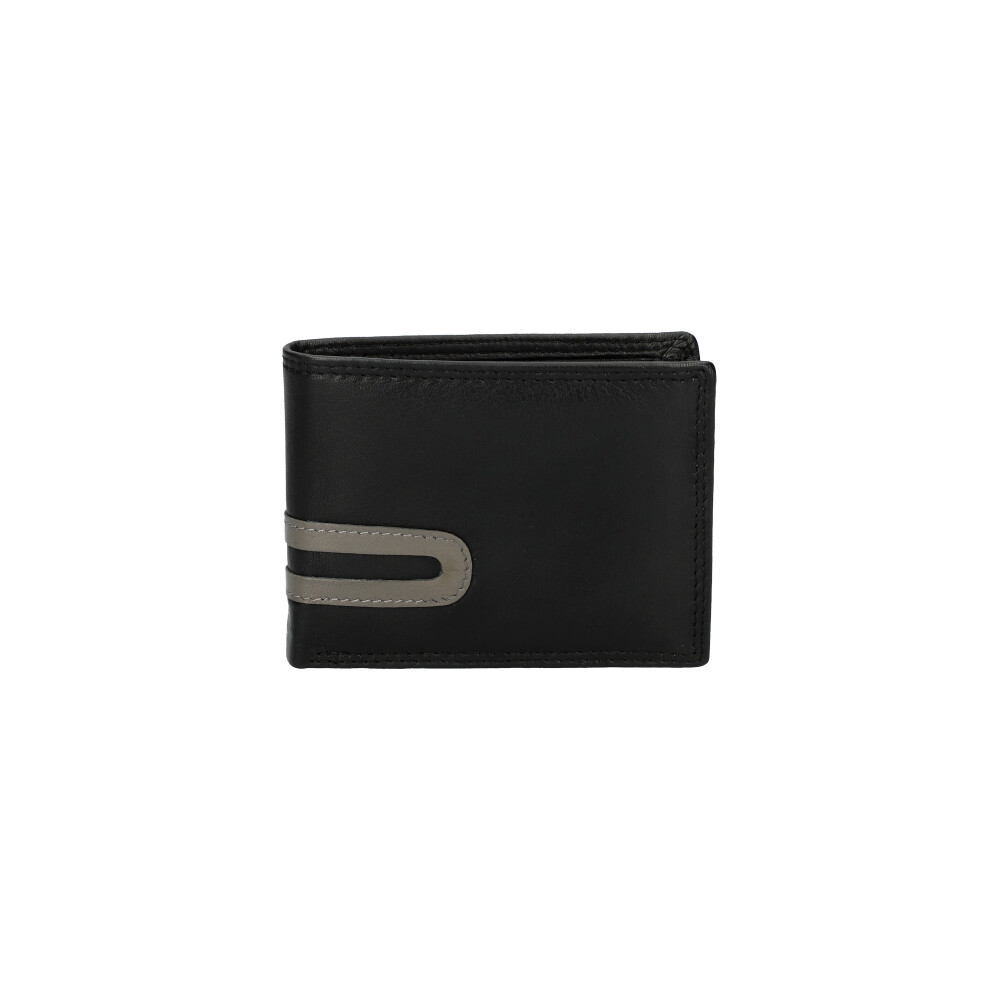 Leather wallet man 525810 BLACK ModaServerPro